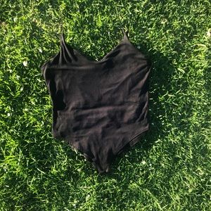 suede black bodysuit